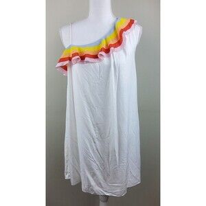 Chloe Junior's Sleeveless Rainbow Ruffle Dress Size 14